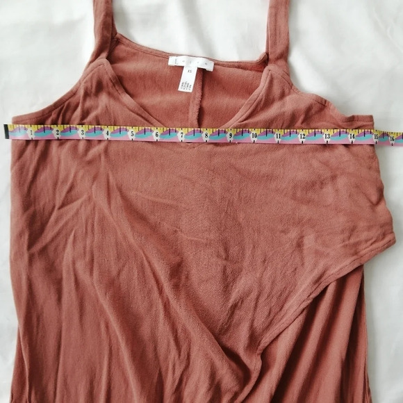 Leith Walk Thru Hi Low Asymetrical Flowy Tank Top with Train XS - Picture 12 of 15